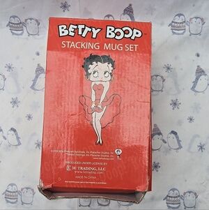 Betty Boop two-piece stacking ceramic mug set